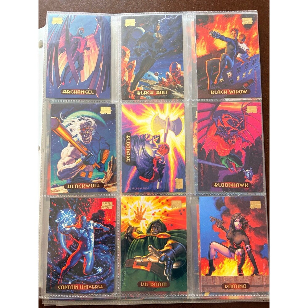 1994 Marvel Masterpieces Trading Card Lot of 43 Fleer Cards X-Men Spider-Woman T
